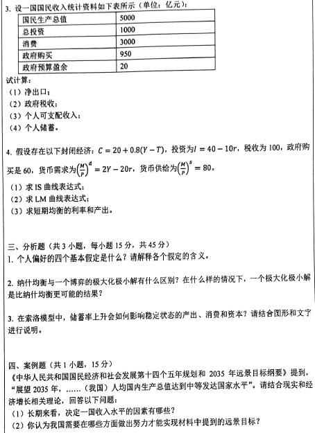 暨南大学2022年考研真题