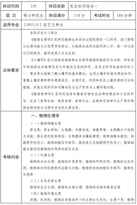 西南科技大学2023年硕士自命题考试大纲