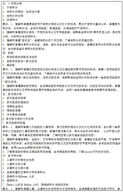 南通大学考研初试大纲