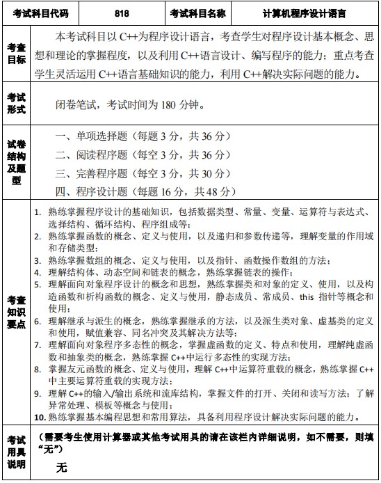 江苏科技大学2024年招收攻读硕士学位研究生考试大纲